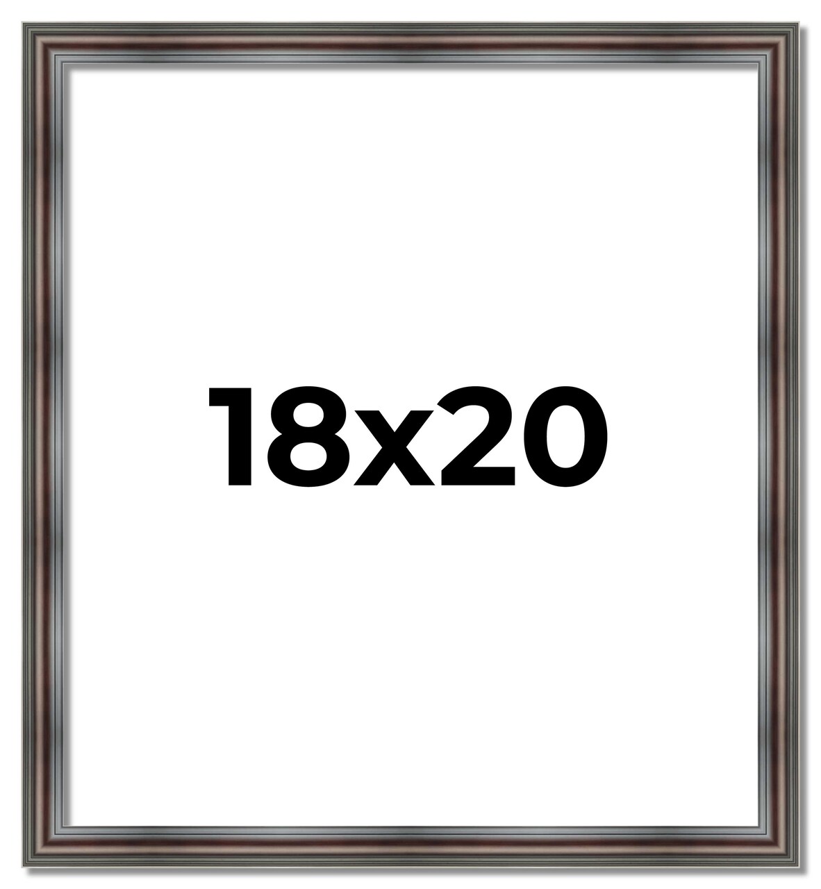 18x20 Shadow Box 1.75" Deep Brown Picture Frame - UV Acrylic, Foam Board Backing, Hanging Hardware
